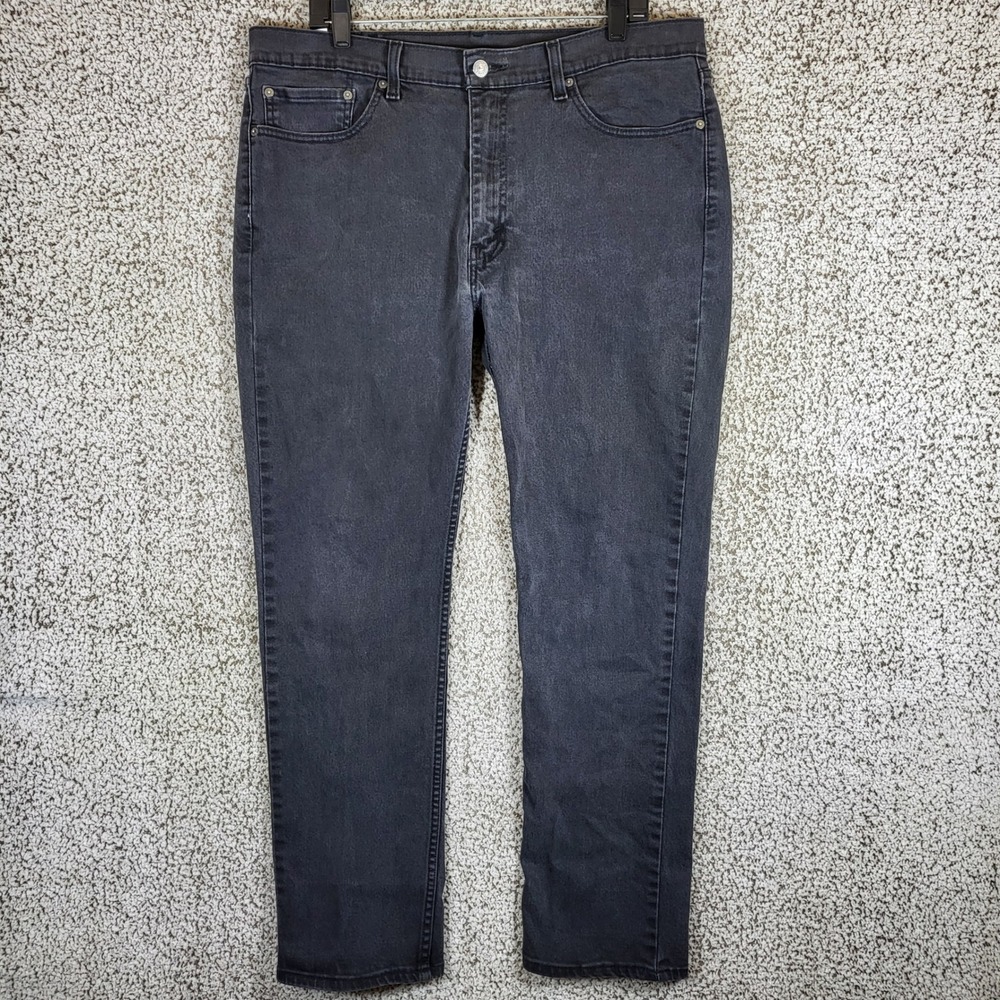 Levi's 514 Straight Fit Jeans Mens W38 L32 Black Denim Pants